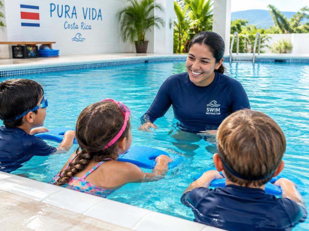 Instructora enseñando a niños con tablas